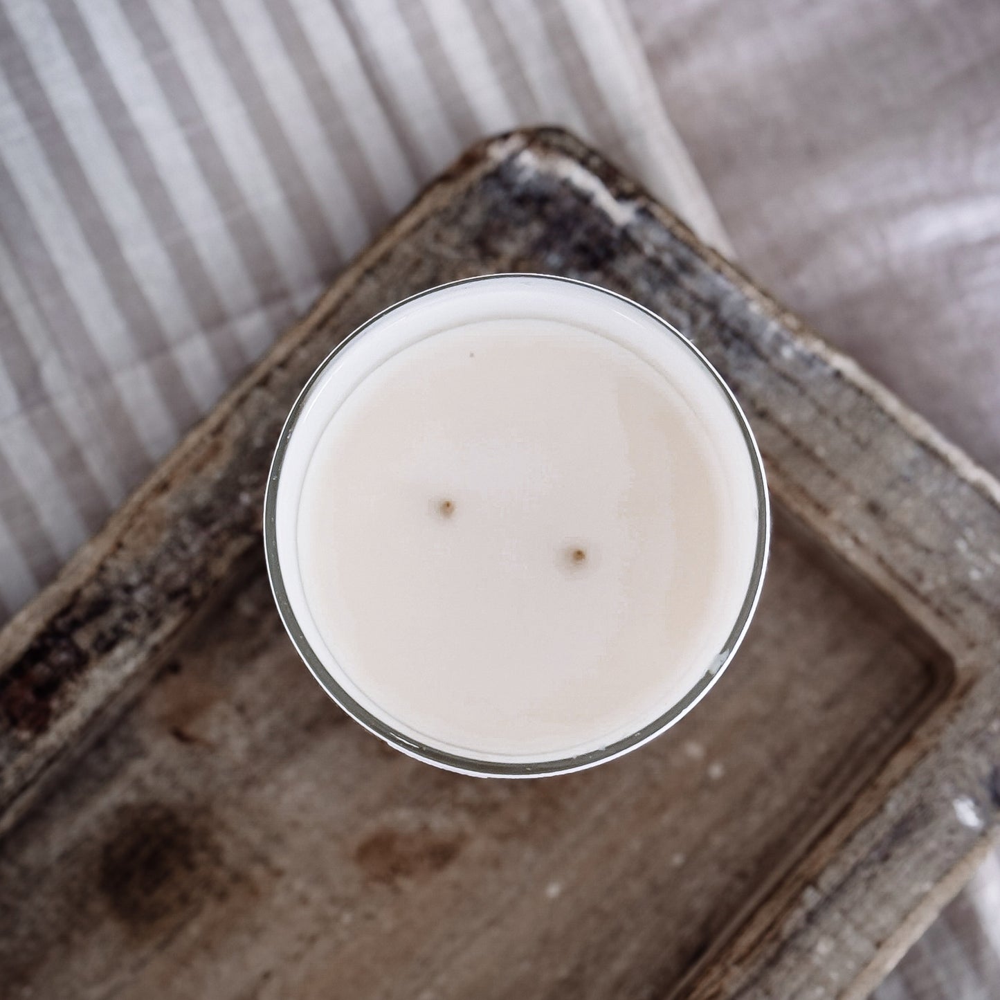 Lemongrass Lime Scented Candle Classic White