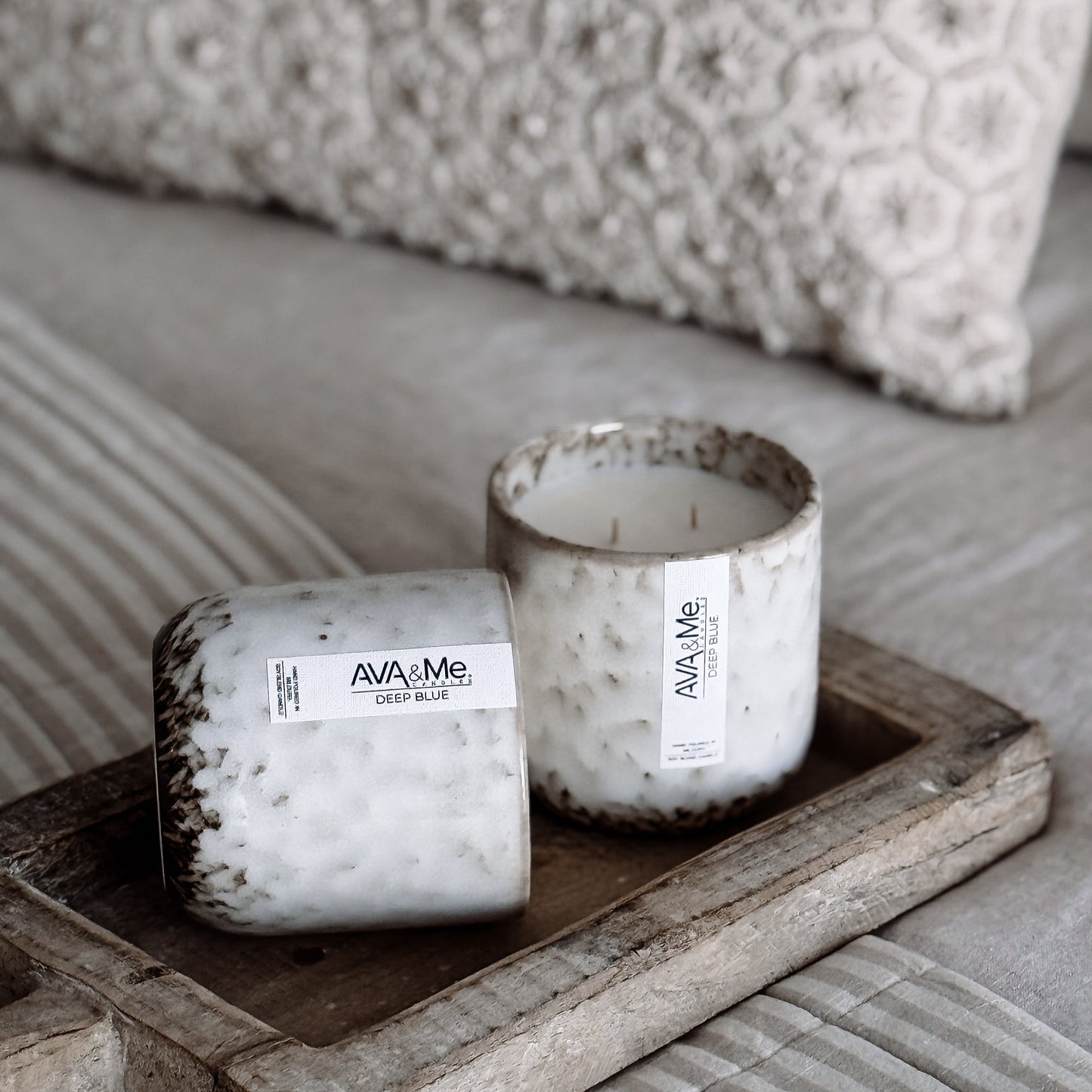 Deep Blue Scented Candle Natural Collection