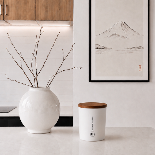Broken Promise Scented Candle Classic White Collection