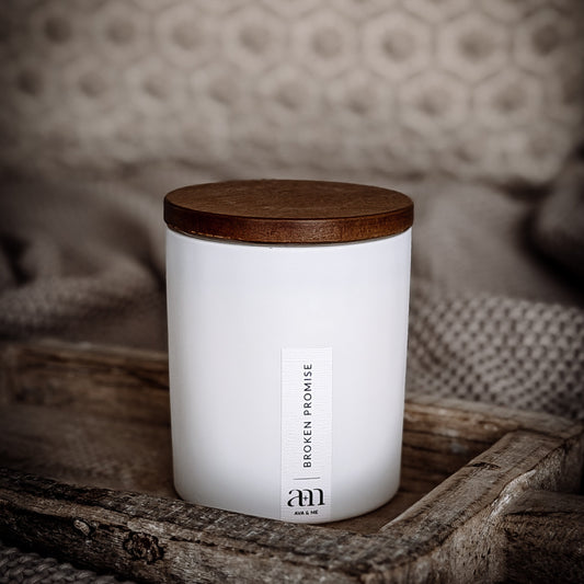 Broken Promise Scented Candle Classic White Collection