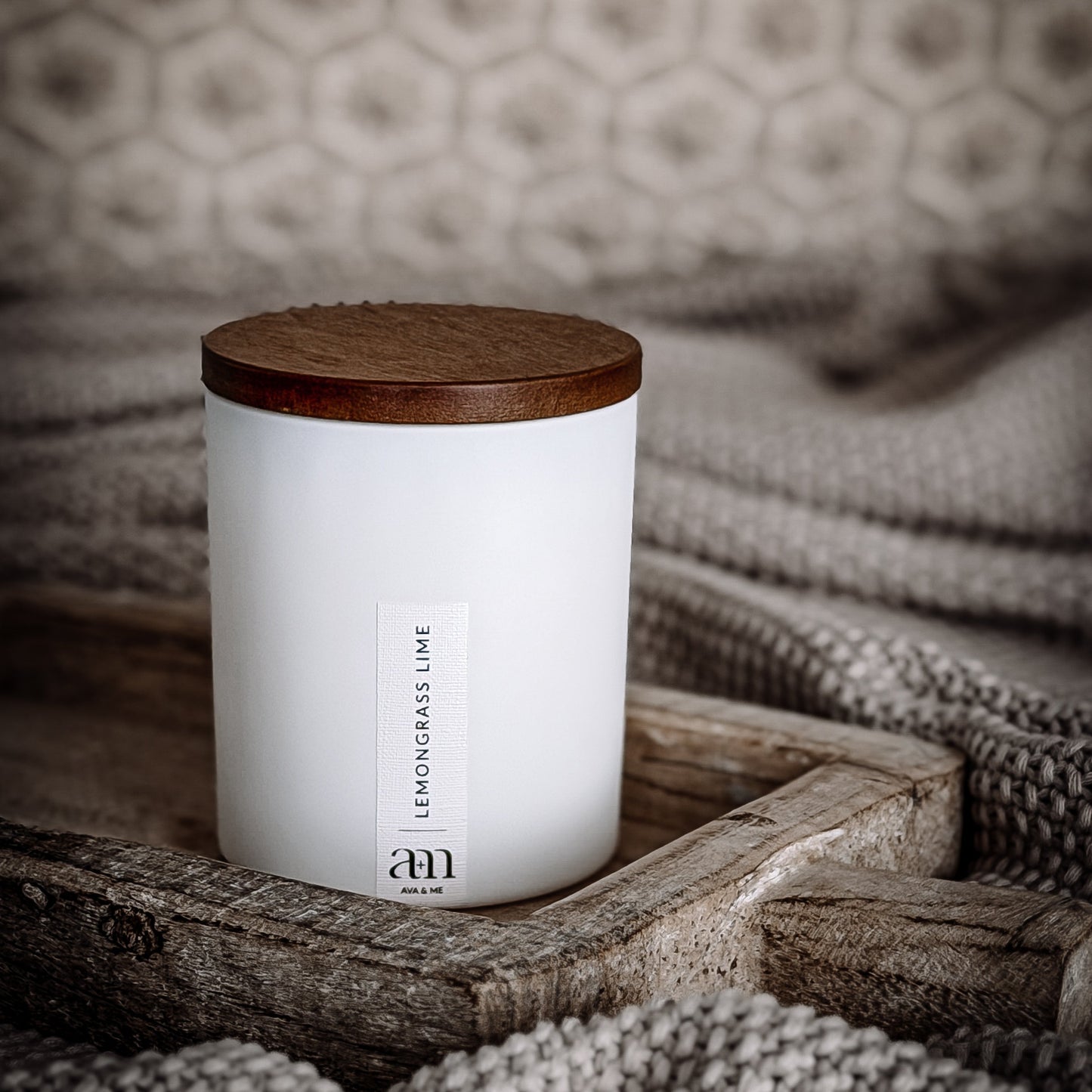 Lemongrass Lime Scented Candle Classic White
