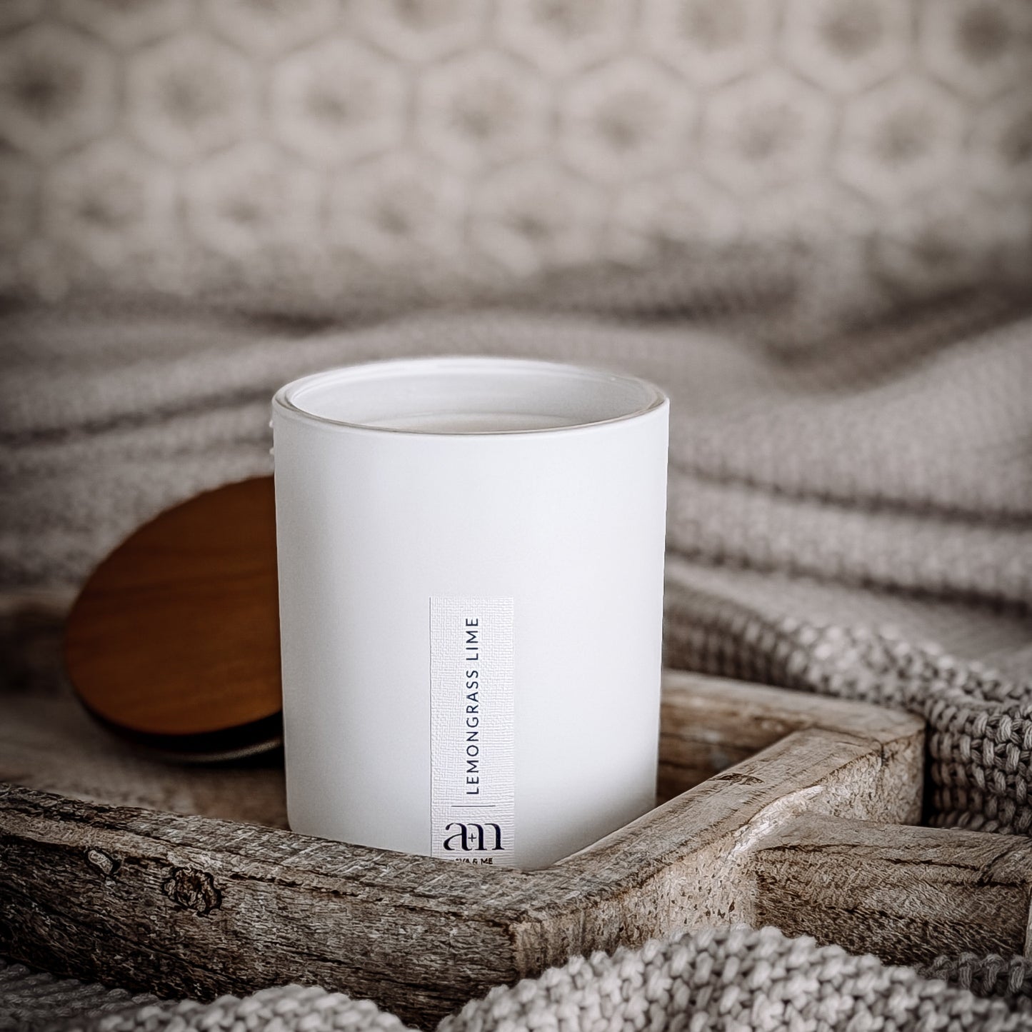 Lemongrass Lime Scented Candle Classic White